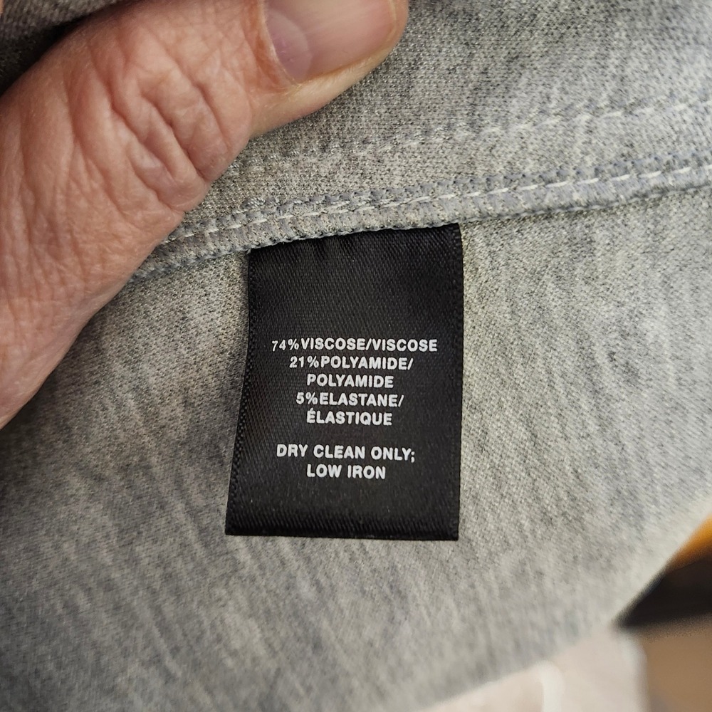 Lafayette 148 New York Womens 22W Heather Grey Knit Single Button Blazer Jacket - Picture 7 of 10